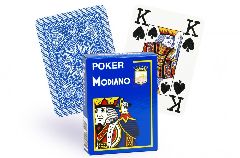 Modiano Cartes Texas Poker Bleu Clair - Plastique Résistant, Index Jumbo, Fabriqué En Italie - 5